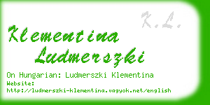 klementina ludmerszki business card